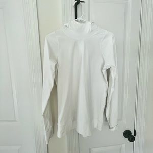 Lululemon White Long Sleeve Fitted Hoodie
